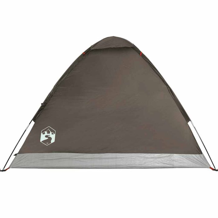 vidaXL Kuppeltelt for camping 2 personer brun vanntett