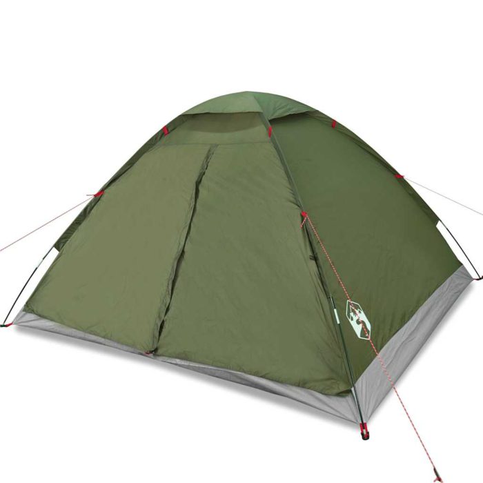 vidaXL Kuppeltelt for camping 4 personer olivengrønn vanntett