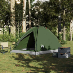 vidaXL Kuppeltelt for camping 4 personer olivengrønn vanntett