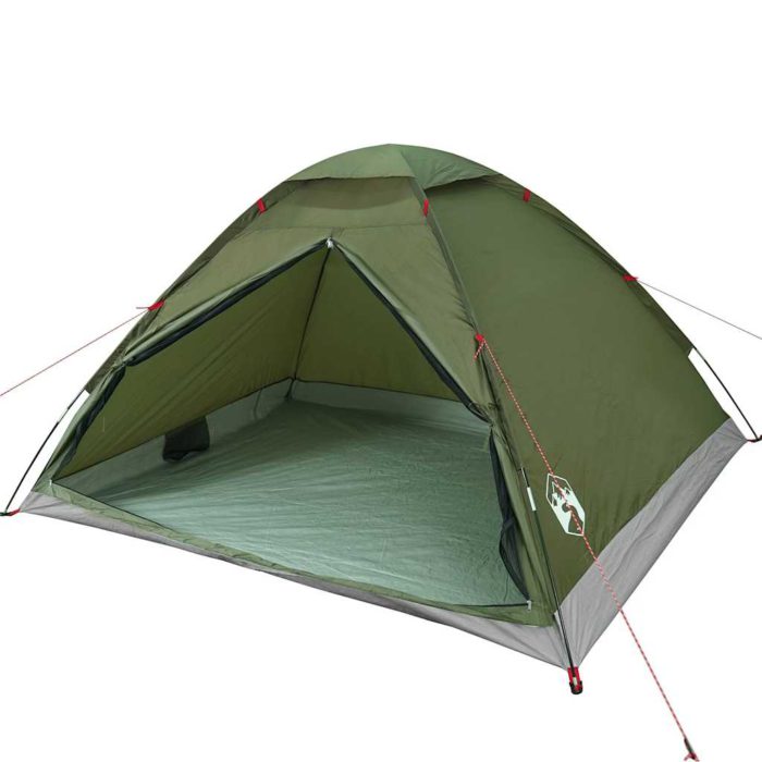 vidaXL Kuppeltelt for camping 4 personer olivengrønn vanntett
