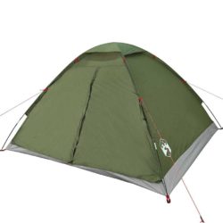 vidaXL Kuppeltelt for camping 4 personer olivengrønn vanntett
