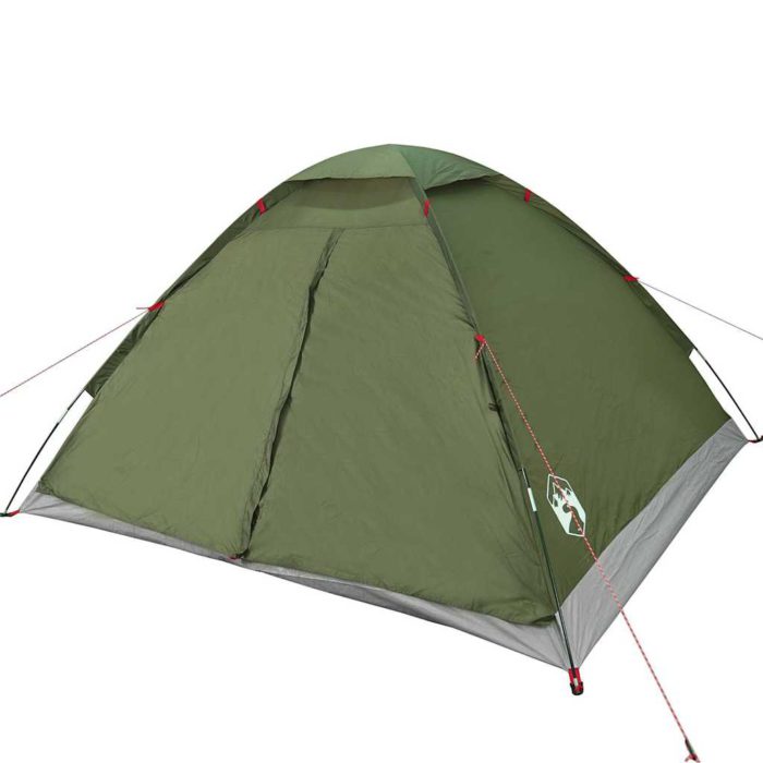 vidaXL Kuppeltelt for camping 4 personer olivengrønn vanntett