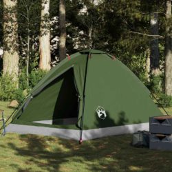 vidaXL Kuppeltelt for camping 4 personer olivengrønn vanntett