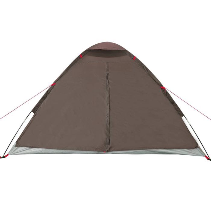 vidaXL Kuppeltelt for camping 4 personer brun vanntett