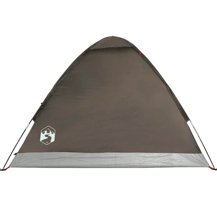 vidaXL Kuppeltelt for camping 4 personer brun vanntett