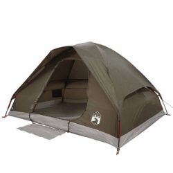 vidaXL Kuppeltelt for camping 6 personer brun vanntett