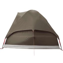 vidaXL Kuppeltelt for camping 6 personer brun vanntett
