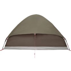 vidaXL Kuppeltelt for camping 6 personer brun vanntett