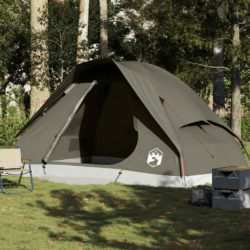 vidaXL Kuppeltelt for camping 6 personer brun vanntett
