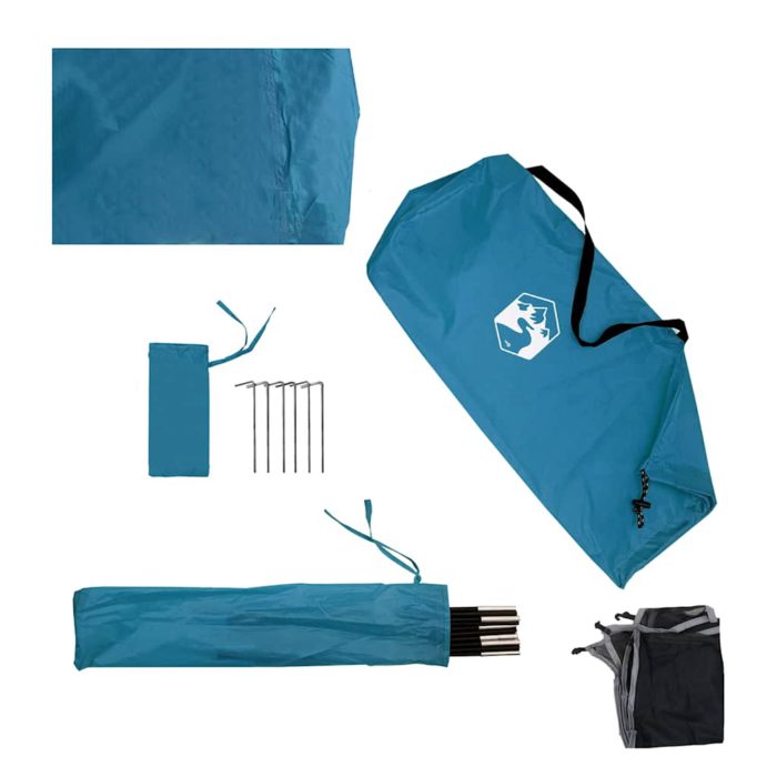 vidaXL Vindskjerm for camping blå 490×123 cm vanntett