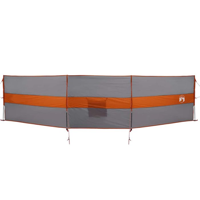 vidaXL Vindskjerm for camping grå og oransje 490×123 cm vanntett