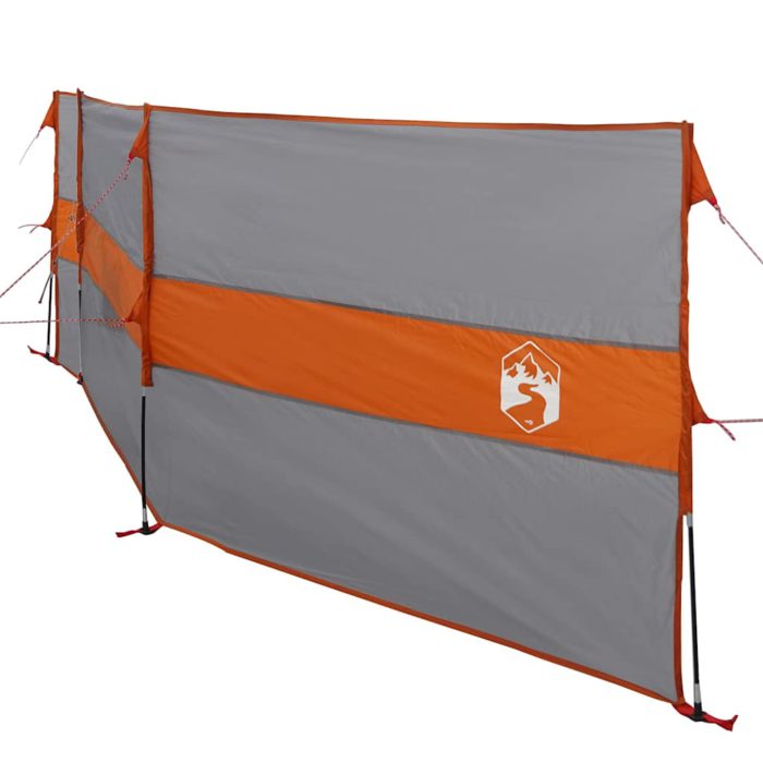 vidaXL Vindskjerm for camping grå og oransje 490×123 cm vanntett