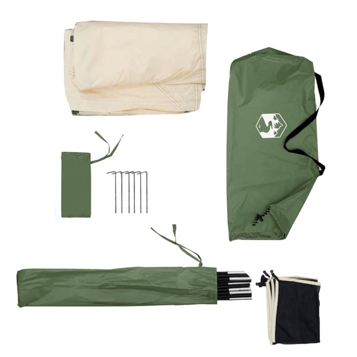 vidaXL Vindskjerm for camping grønn 340×130 cm vanntett