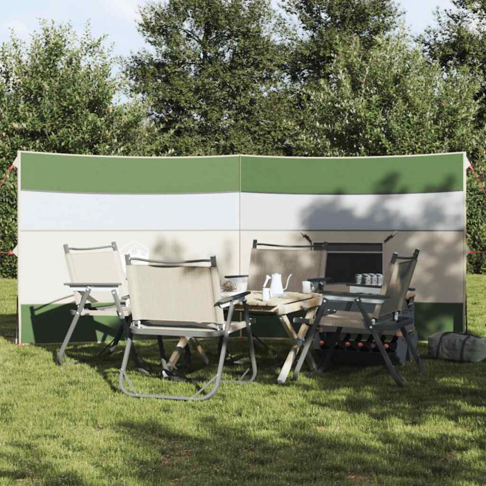 vidaXL Vindskjerm for camping grønn 340×130 cm vanntett