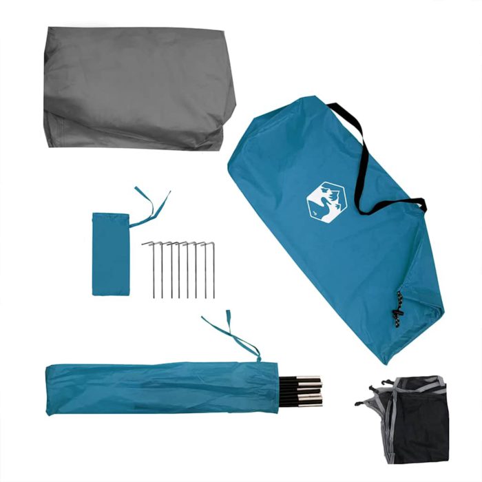 vidaXL Vindskjerm for camping blå 508×130 cm vanntett