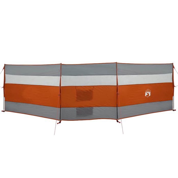 vidaXL Vindskjerm for camping grå og oransje 508×130 cm vanntett