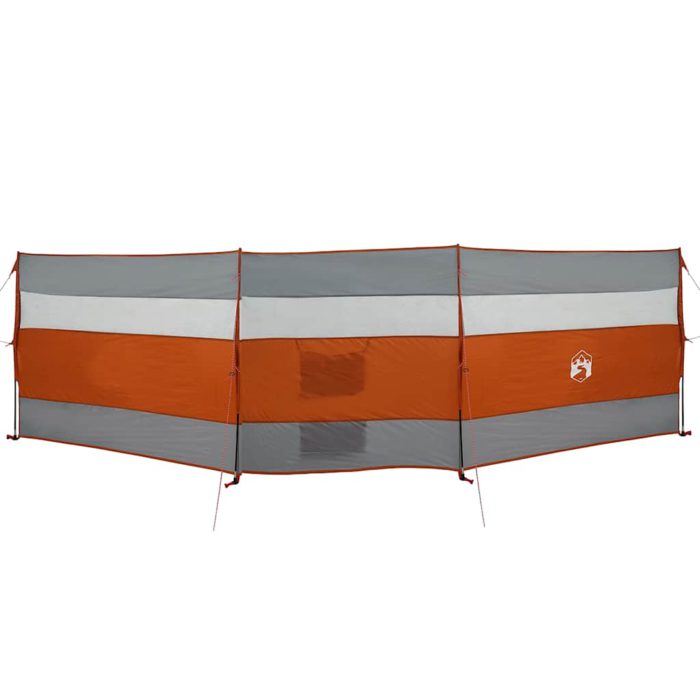 vidaXL Vindskjerm for camping grå og oransje 508×130 cm vanntett