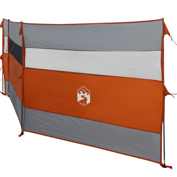 vidaXL Vindskjerm for camping grå og oransje 508×130 cm vanntett