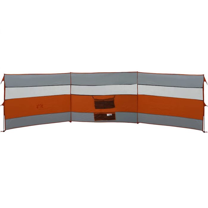 vidaXL Vindskjerm for camping grå og oransje 508×130 cm vanntett