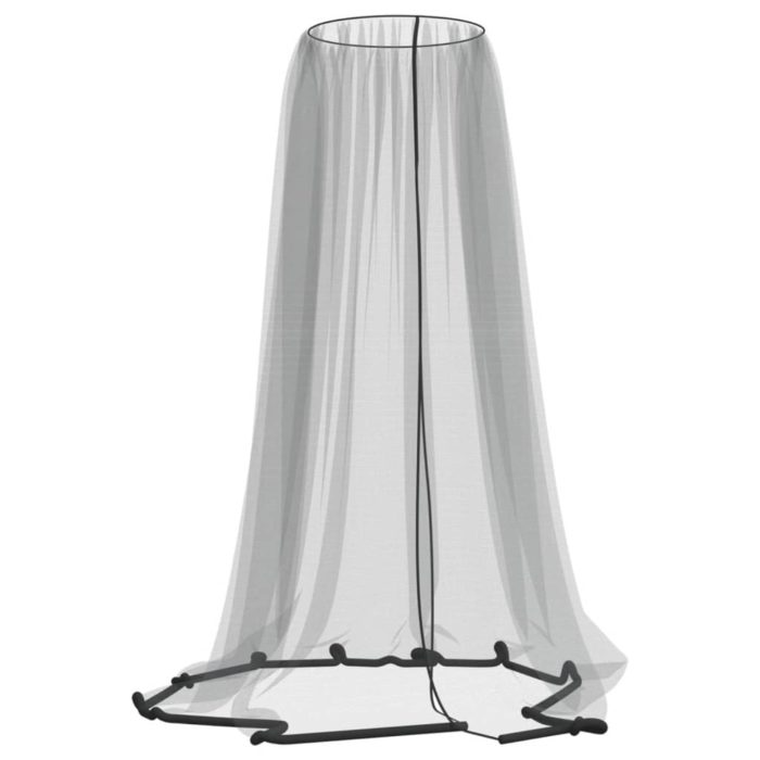 vidaXL Myggnett for paraply 220 netting svart Φ330×250 cm