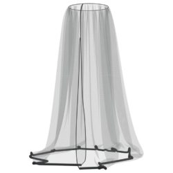vidaXL Myggnett for paraply 220 netting svart Φ330×250 cm