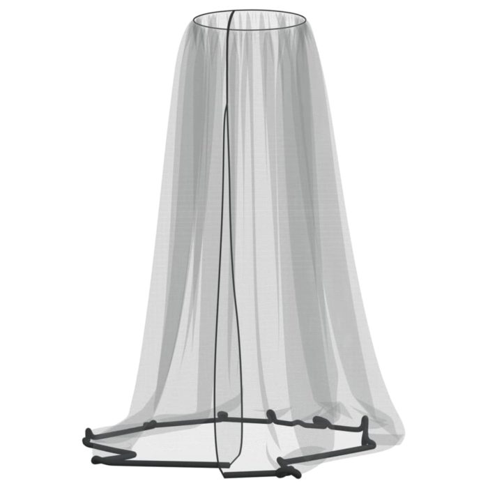vidaXL Myggnett for paraply 220 netting svart Φ330×250 cm