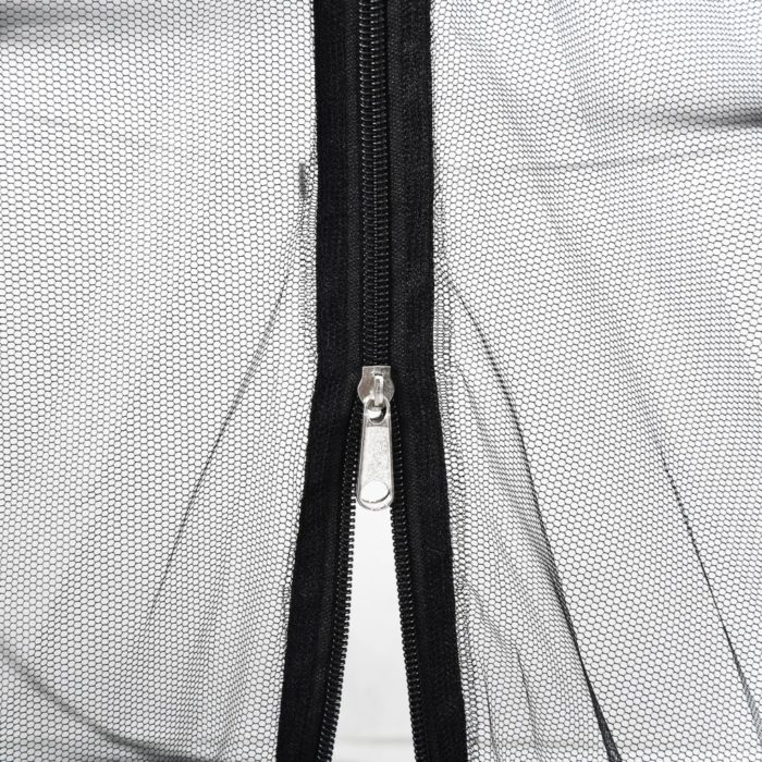 vidaXL Myggnett for paraply 220 netting svart Φ330×250 cm