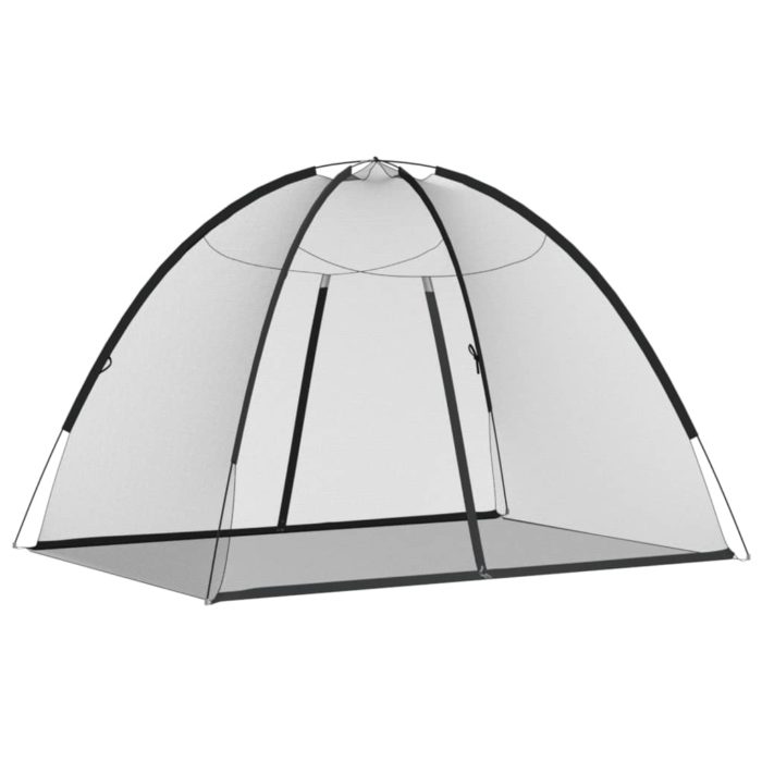 vidaXL Mongolsk myggnett med dører 220 netting svart 200x150x140 cm