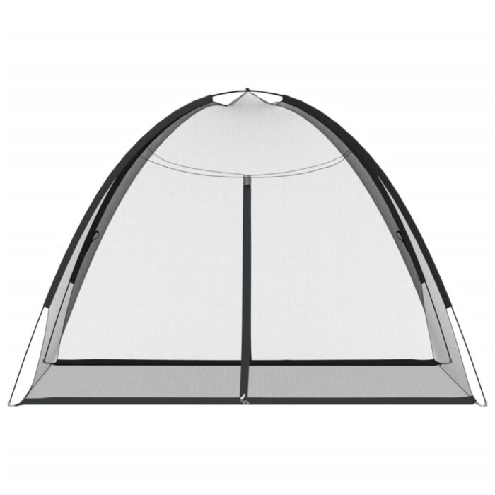 vidaXL Mongolsk myggnett med dører 220 netting svart 200x150x140 cm