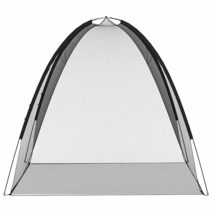 vidaXL Mongolsk myggnett med dører 220 netting svart 200x150x140 cm
