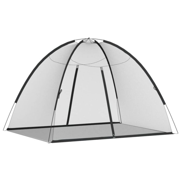 vidaXL Mongolsk myggnett med dører 220 netting svart 200x150x140 cm