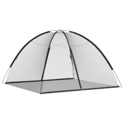 vidaXL Mongolsk myggnett med dører 220 netting svart 200x200x135 cm