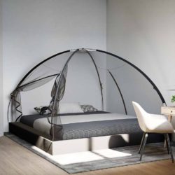 vidaXL Mongolsk myggnett med dører 220 netting svart 200x200x135 cm