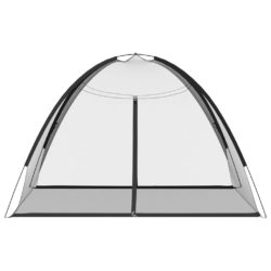 vidaXL Mongolsk myggnett med dører 220 netting svart 200x200x135 cm