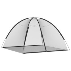 vidaXL Mongolsk myggnett med dører 220 netting svart 200x200x135 cm