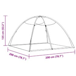 vidaXL Mongolsk myggnett med dører 220 netting svart 200x200x135 cm