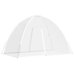 vidaXL Mongolsk myggnett med dører 220 netting hvit 200x120x130 cm