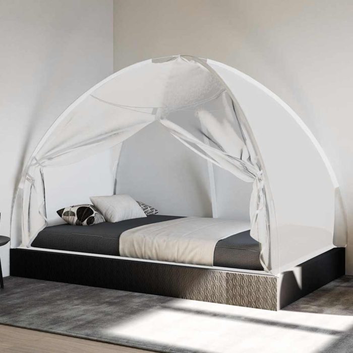 vidaXL Mongolsk myggnett med dører 220 netting hvit 200x120x130 cm