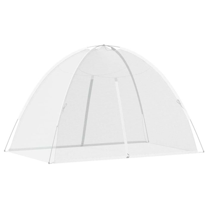 vidaXL Mongolsk myggnett med dører 220 netting hvit 200x120x130 cm