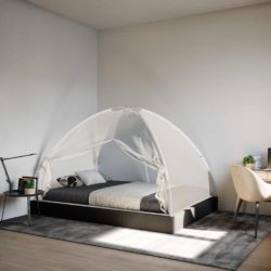 vidaXL Mongolsk myggnett med dører 220 netting hvit 200x120x130 cm