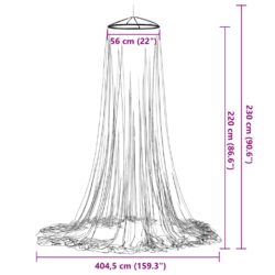 vidaXL Myggnett til Seng 220 netting Hvit 56x56x220 cm