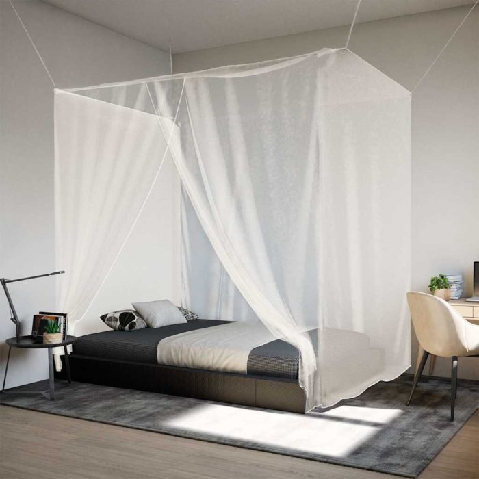 vidaXL Hengende myggnett 156 netting hvit 220x180x180 cm