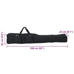 vidaXL Fiskestangpose svart 150 cm oxfordstoff
