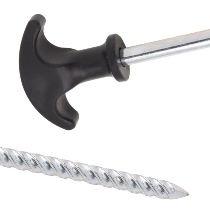 vidaXL Teltplugger 24 stk 17 cm Ø7 mm galvanisert stål