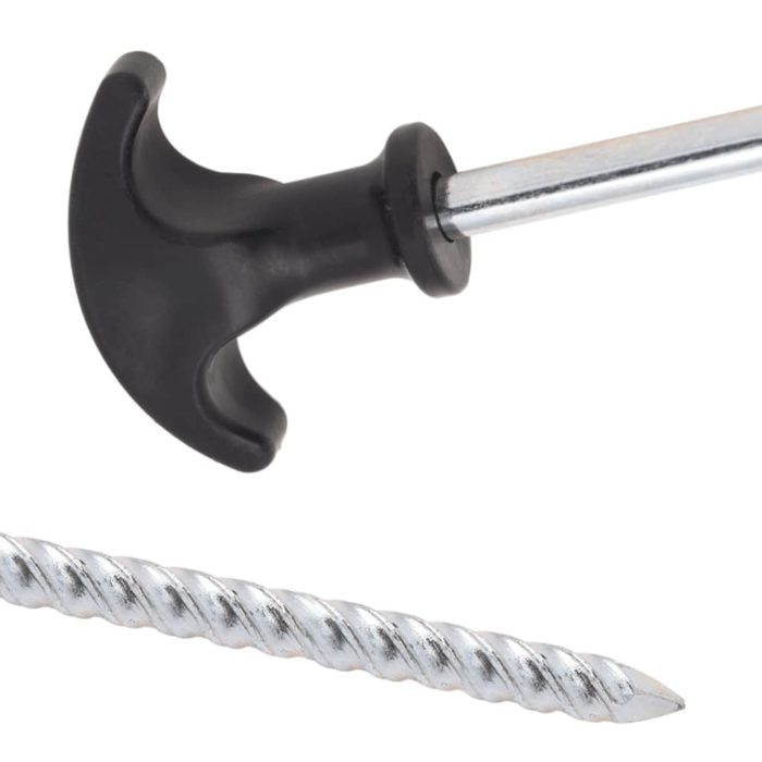 vidaXL Teltplugger 12 stk 17 cm Ø7 mm galvanisert stål