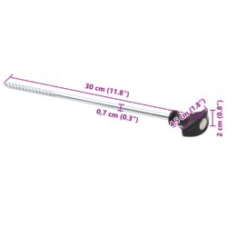 vidaXL Teltplugger 24 stk 30 cm Ø7 mm galvanisert stål