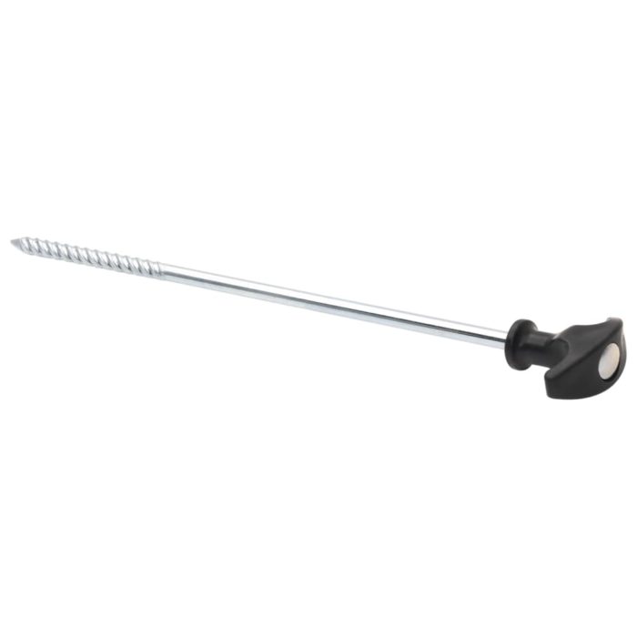 vidaXL Teltplugger 12 stk 30 cm Ø7 mm galvanisert stål