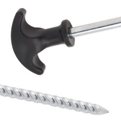 vidaXL Teltplugger 12 stk 30 cm Ø7 mm galvanisert stål