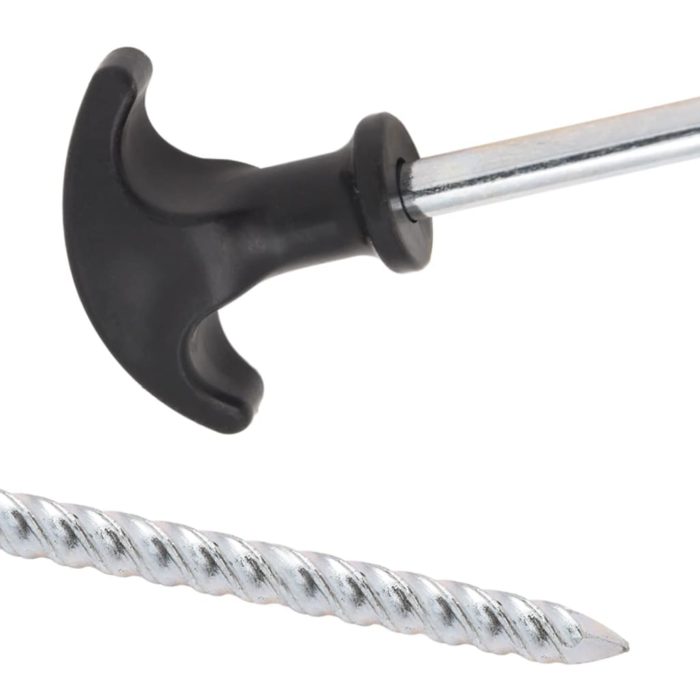 vidaXL Teltplugger 12 stk 30 cm Ø7 mm galvanisert stål