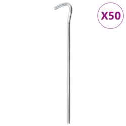 vidaXL Teltplugger 50 stk 23 cm Ø7 mm galvanisert stål